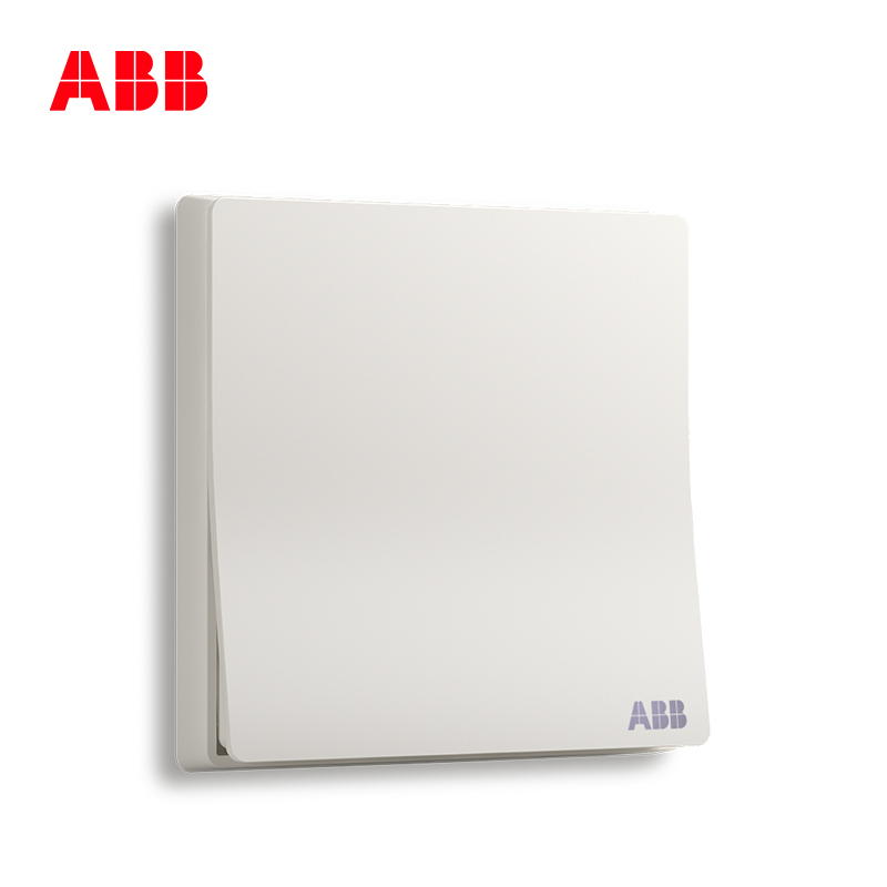 ABB开关插座 轩致无框雅典白 一位一开中间中途三控多控开关AF119