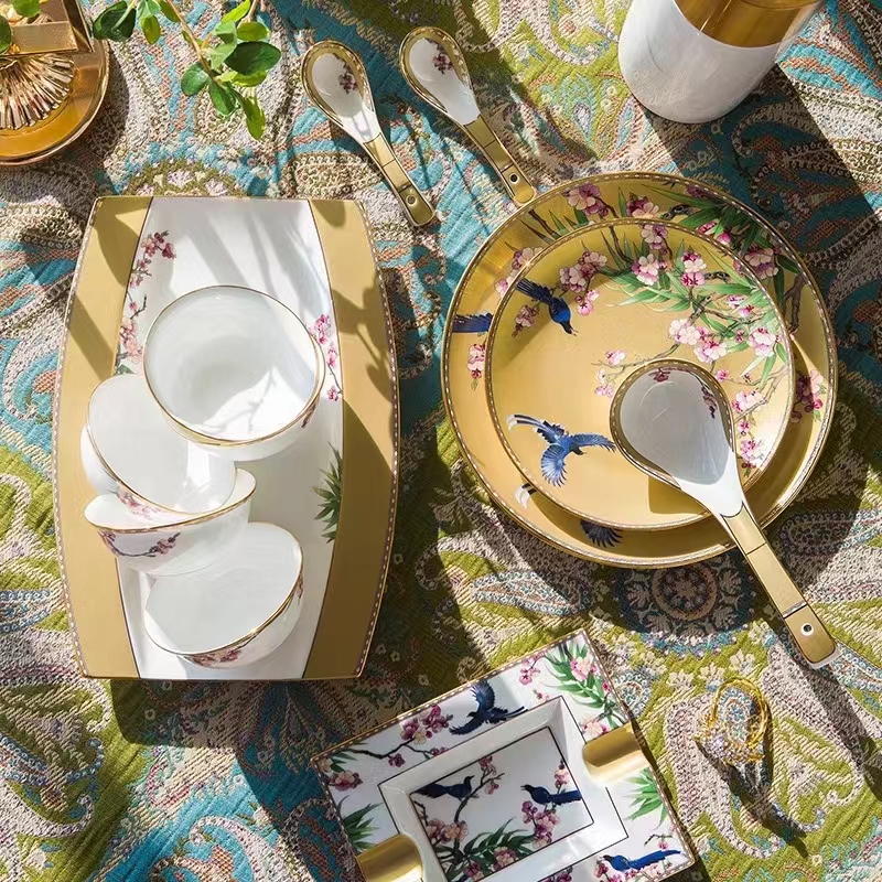 北国风光 骨瓷餐具 喜上眉梢TS-0060P 套高清大图