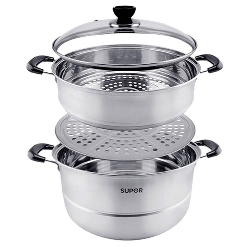 苏泊尔-畅享经典不锈钢双层蒸锅 VZ26BS01