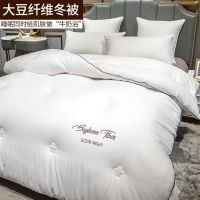 南极豆纤维被子冬被加厚春秋单双人太空调被棉被芯褥夏被## 1.8米*2.2米春秋被5斤 南极人正品【大豆纤维被】白色