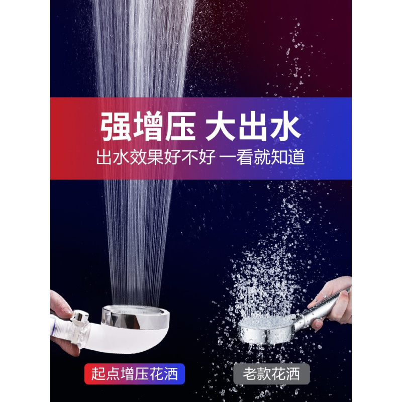 苏宁放心购净水过滤增压淋浴花洒喷头花酒家用高压洗澡淋浴头莲蓬头套装A-STYLE