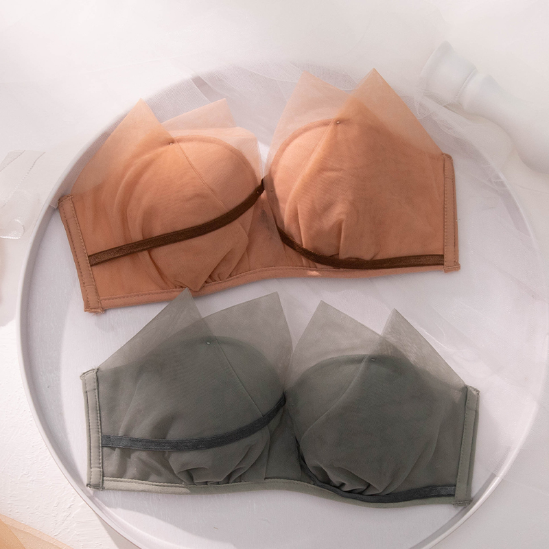 ideamini网纱蕾丝性感内衣内裤套装女聚拢透气无钢圈舒适胸罩甜美少女