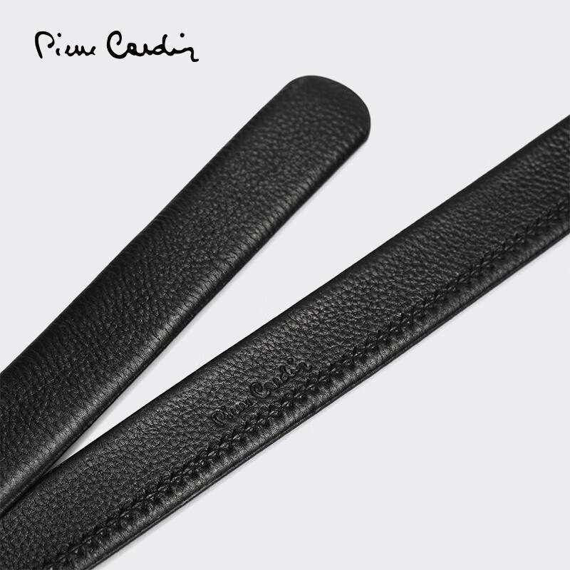 皮尔卡丹皮带男牛皮腰带自动扣青年商务百搭休闲裤带精致头层牛皮w9c