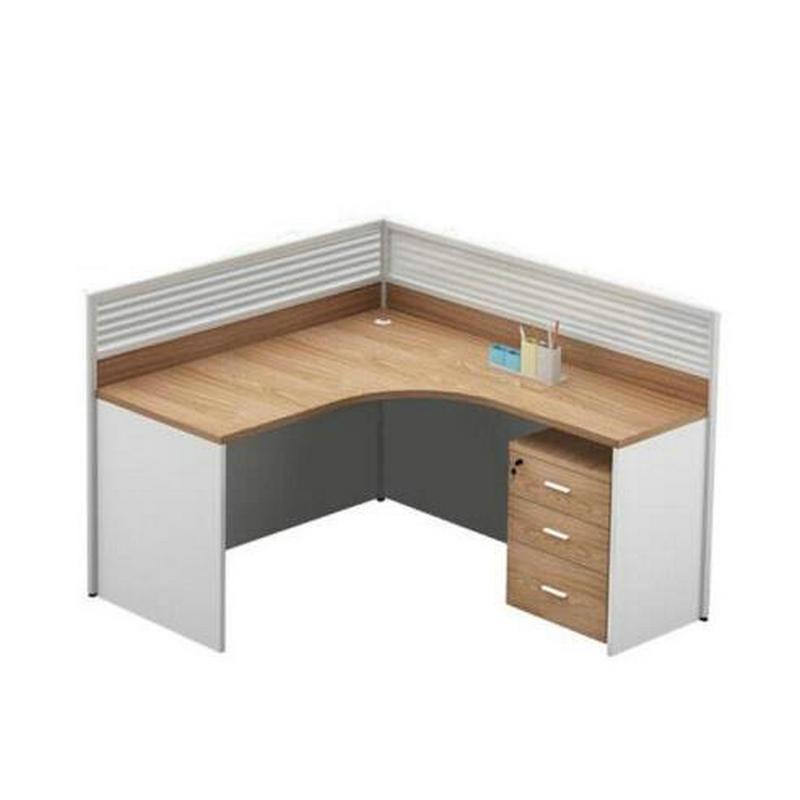 徽源昇HF767职员办公桌电脑桌 屏风工位卡座办公桌椅组合员工隔断电脑卡座 现代简约 L字单人位