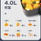 美的(Midea)空气炸锅4L家用智能无油煎炸锅薯条炸鸡干炸锅4升黄金容量不粘锅全自动电炸锅 4升大容量 KZC4001
