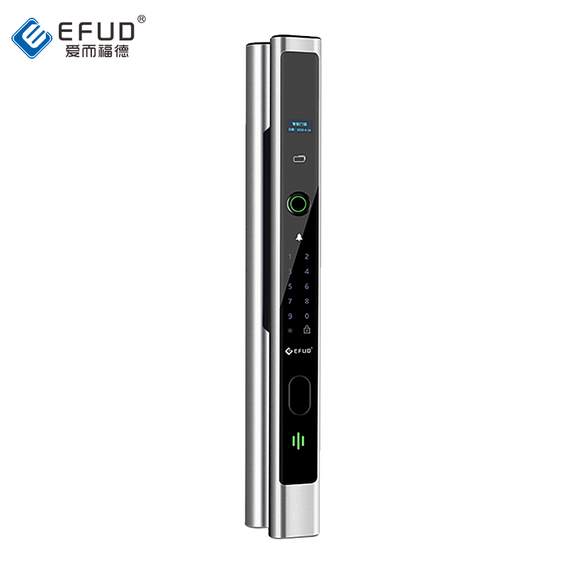 爱而福德(EFUD)全自动A8太空灰智能门锁指纹锁密码锁家用全自动智能门锁指纹锁密码锁防盗门锁电子锁