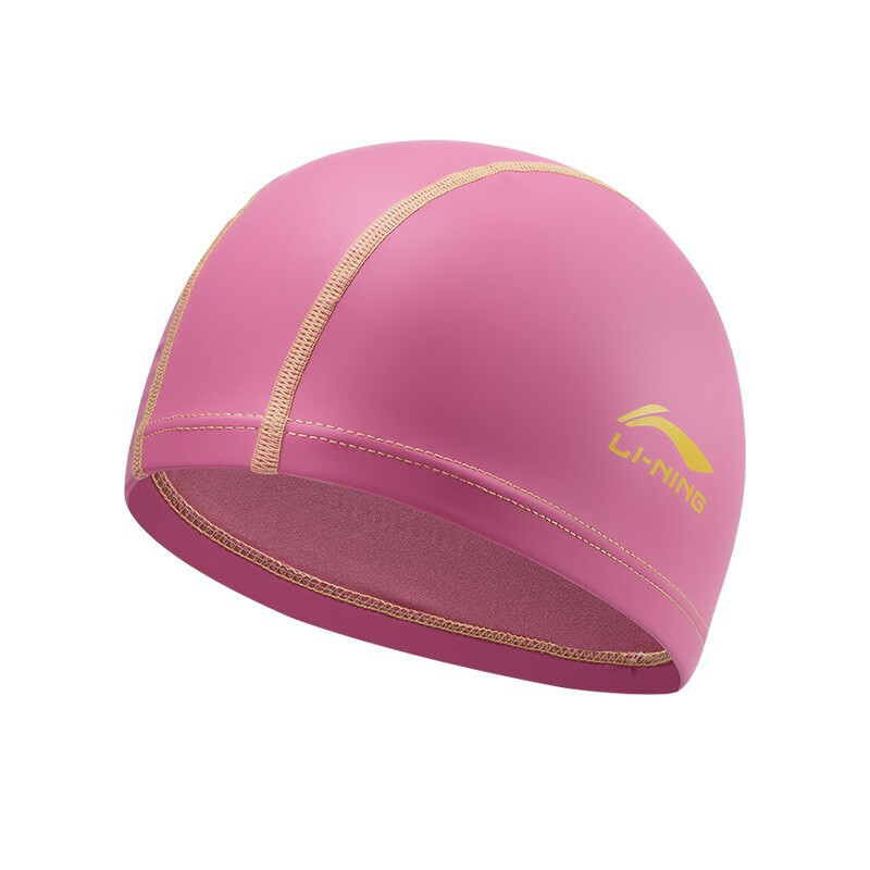 lining李宁泳帽防水护耳儿童男女硅胶泳帽纯色泳帽游泳装备