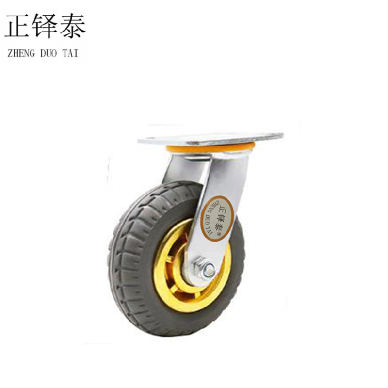 正铎泰 橡胶静音万向轮4寸100mm/ 个高清大图