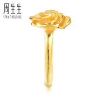 周生生(CHOW SANG SANG)黄金足金Floret幸福花语戒指女款 72931R计价