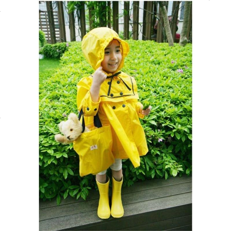 儿童雨衣女童幼儿园公主防水2-6岁韩版可爱女孩雨披宝宝小童小孩