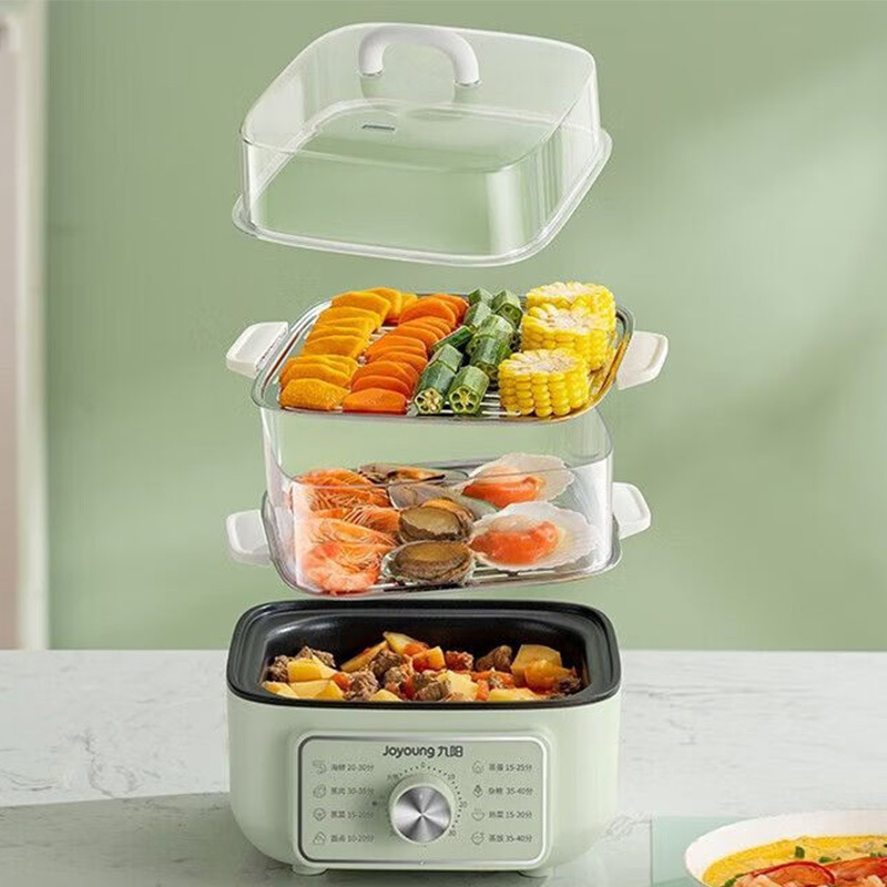 九阳电蒸锅9.3L多功能蒸箱家用锅双层不粘涂层ZD20-GE56高清大图