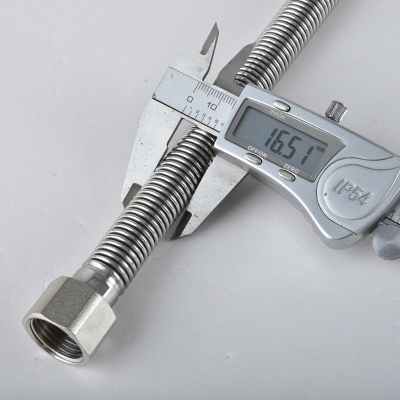 加厚304不锈钢波纹管4分燃气热水器冷热进水管金属软管马桶上水管40cm