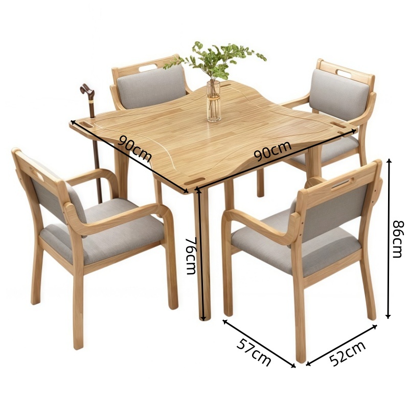 豫龙都 洽谈桌椅 一桌四椅90cm 套高清大图