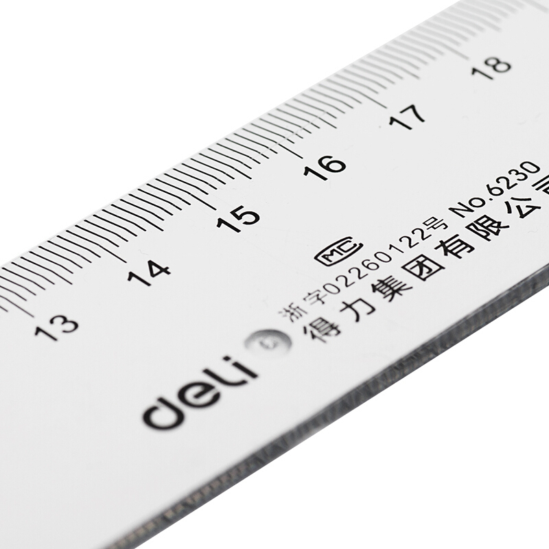 得力8463不锈钢直尺 30cm