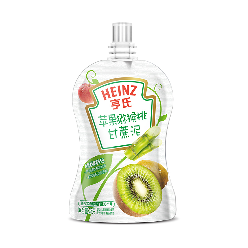 亨氏(Heinz)清儿润滋润果园果泥套装78g*3袋 适用辅食添加初期以上至36个月 宝宝辅食22年2月产