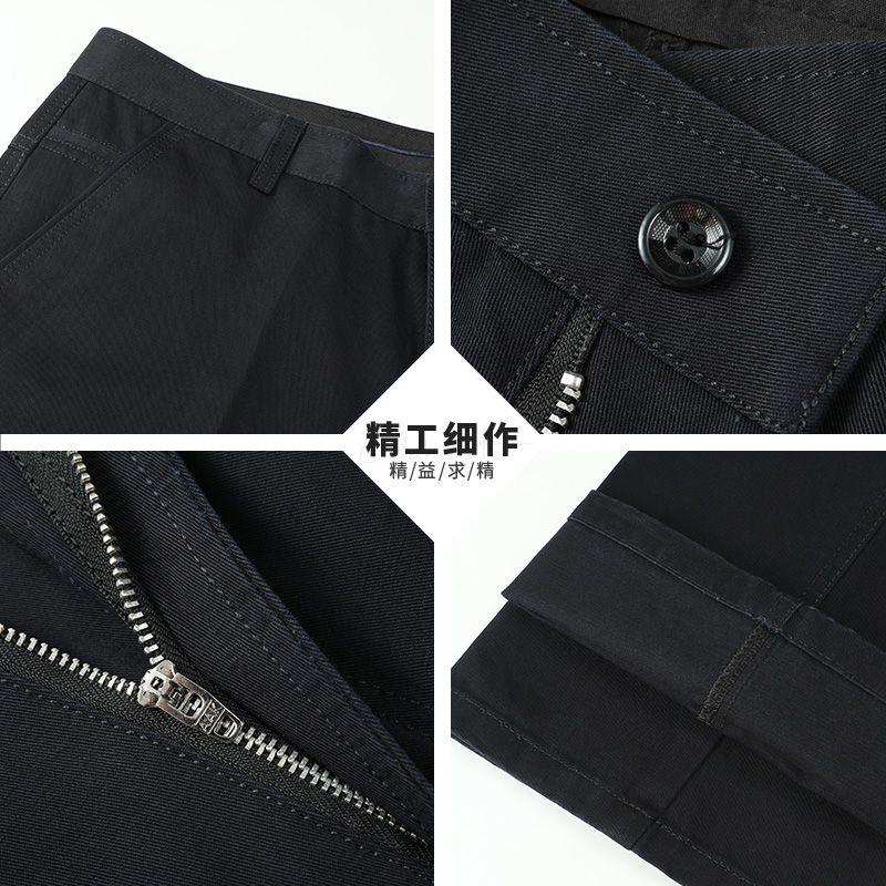 恒源祥中年爸爸春秋款休闲长裤子男裤中老年冬季加绒厚纯棉西装裤高清大图