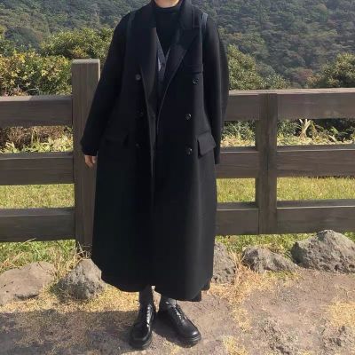 新款学生毛呢外套女中长款2021秋冬韩版宽松显瘦加厚过膝呢子大衣