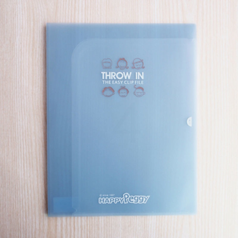 巨门文具kevin文件夹4入6入A4资料夹文件袋公文袋试卷夹学习办公 4入浅蓝