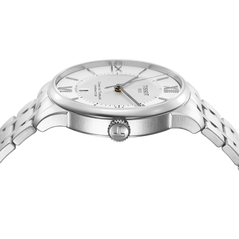 瑞士TISSOT 天梭 杜鲁尔镂空系列 简约自动机械男表T099.407.11.038.00高清大图