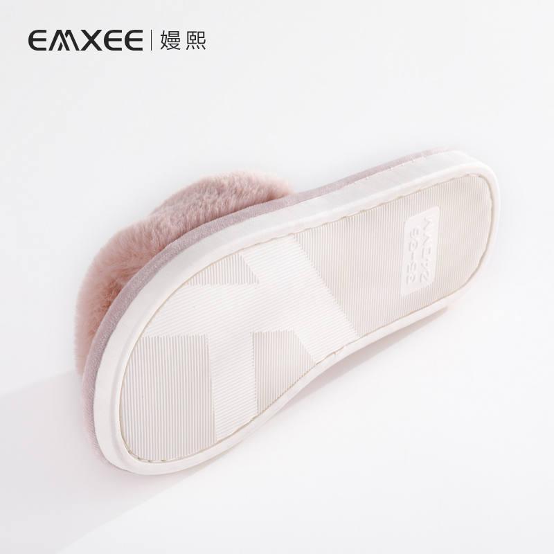 嫚熙(EMXEE)春夏款月子鞋时尚秋冬季厚底孕妇拖鞋棉拖鞋女