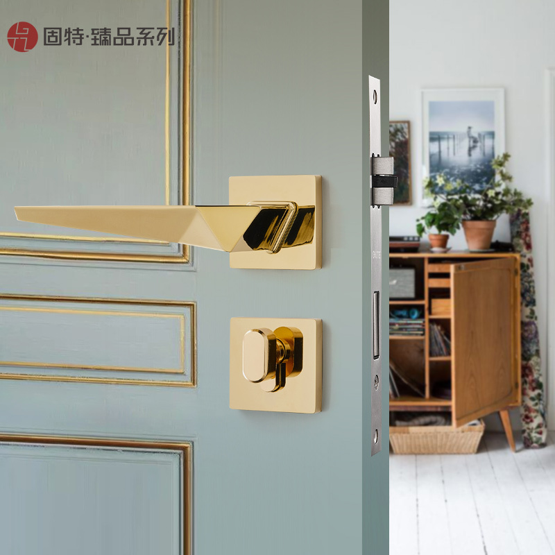 固特GUTE 门锁室内卧室执手锁家用木门锁具简式轻奢门把手臻品系列 935