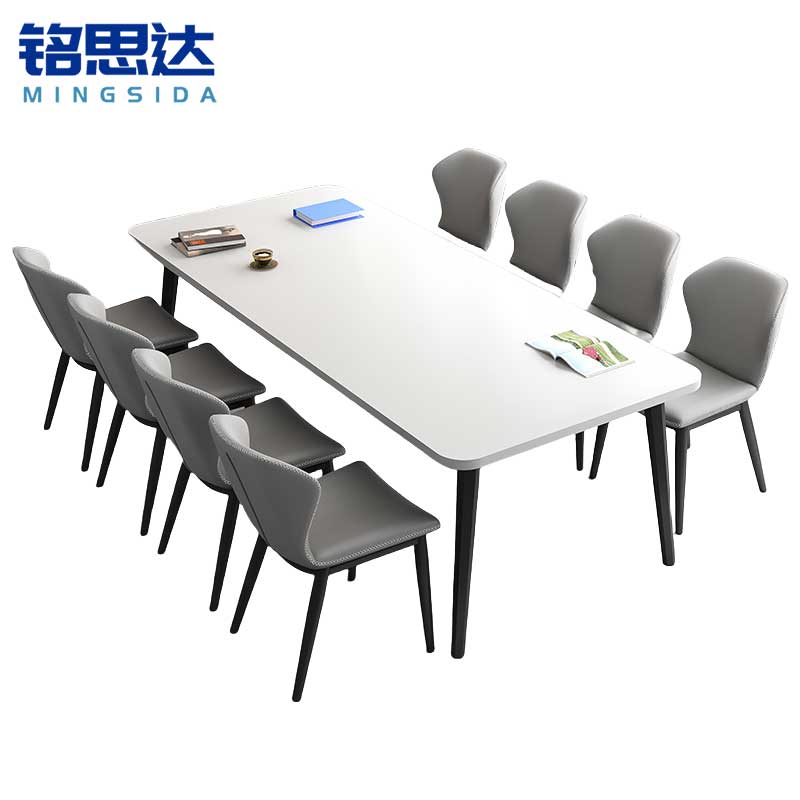 铭思达洽谈桌一桌八椅2.4*1.0米套高清大图