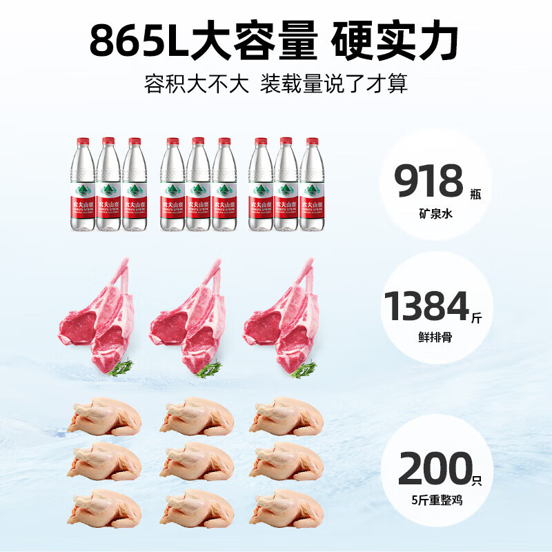 星星BD/BC-888GD 865升冰柜商用大容量全冷冻全冷藏单温卧式冰箱 保鲜冷柜海鲜冻肉速冻柜高清大图