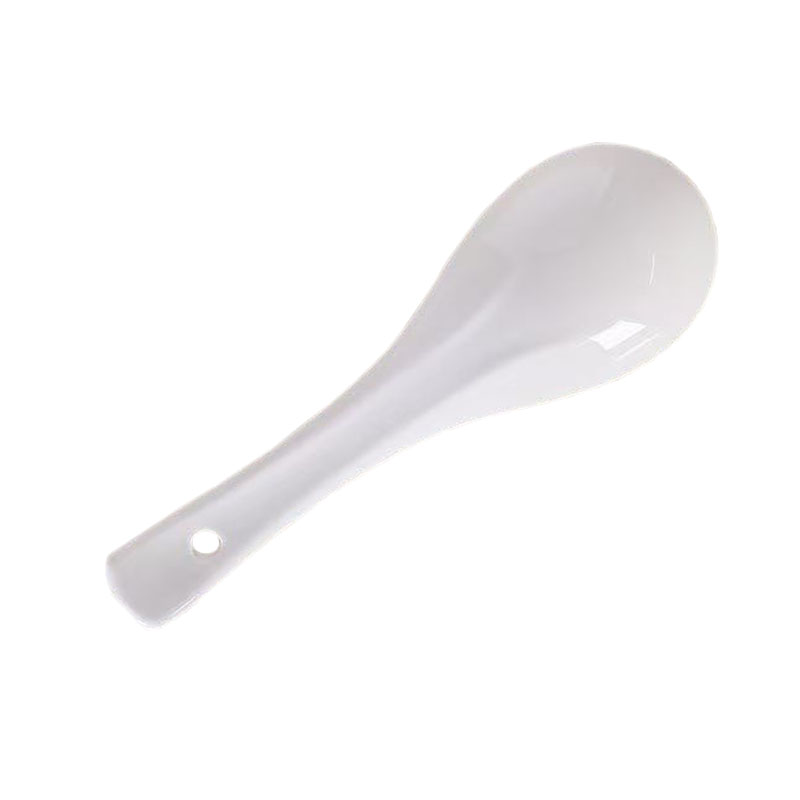 橙亿鸿 包厢餐具纯白骨瓷小汤勺 14*4cm/个高清大图