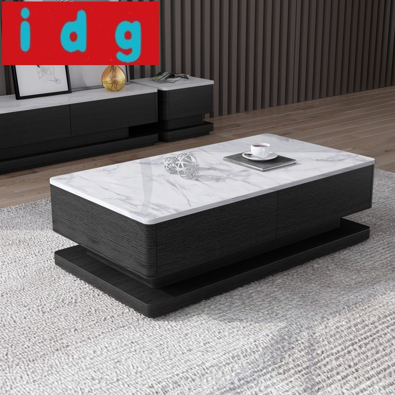 现代简约北欧现代简约大理石茶几大小户型客厅电视柜地柜方几茶台组合
