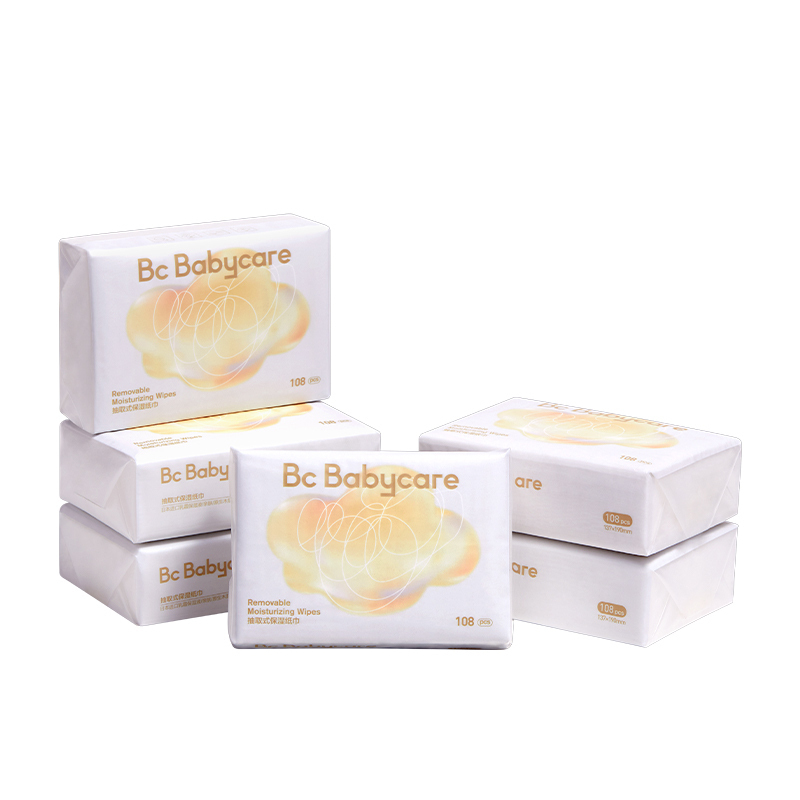 [新装升级]babycare婴儿BC云柔巾新生儿超柔纸巾防过敏保湿纸巾抽纸成人可用108抽*6包