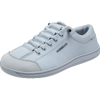 HOBIBEAR男鞋宽头零落差鞋底赤足鞋秋季皮面舒适轻便男士一脚蹬 灰蓝 48码