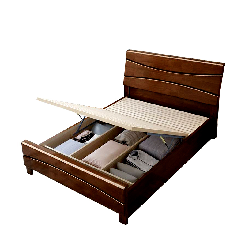 巨高实木床高箱床定制