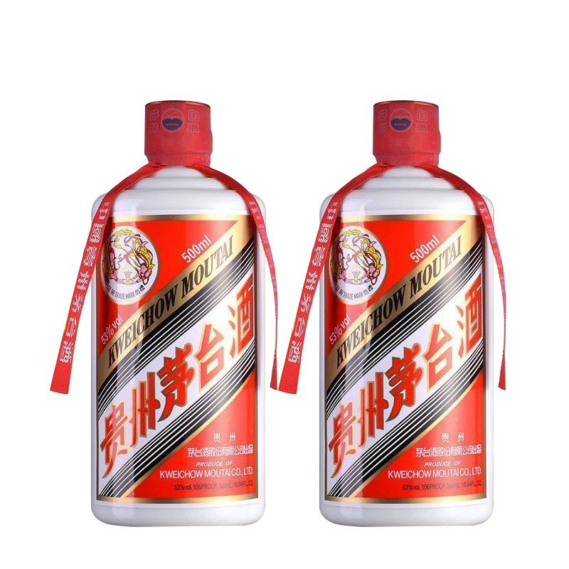 53度贵州茅台飞天酱香型白酒 53度 500ml*4瓶 组合装(2016年+2017+2018年+2019年) 含2礼袋