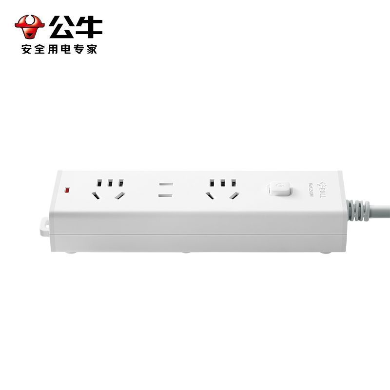 公牛(bull)GN-B9120全长1.8米三插位插座插排带线多功能家用拖接线板宿舍排插多孔位延长线插线板