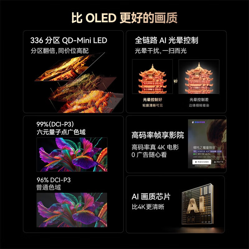 创维电视55A5F Pro 55英寸电视机QD-Mini LED 超越oled液晶游戏智能平板 家电补贴