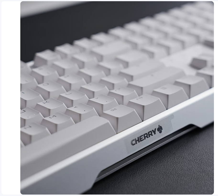CHERRY樱桃MX3.0S机械键盘 游戏键盘 电竞键盘 有线办公电脑键盘108键白色青轴高清大图