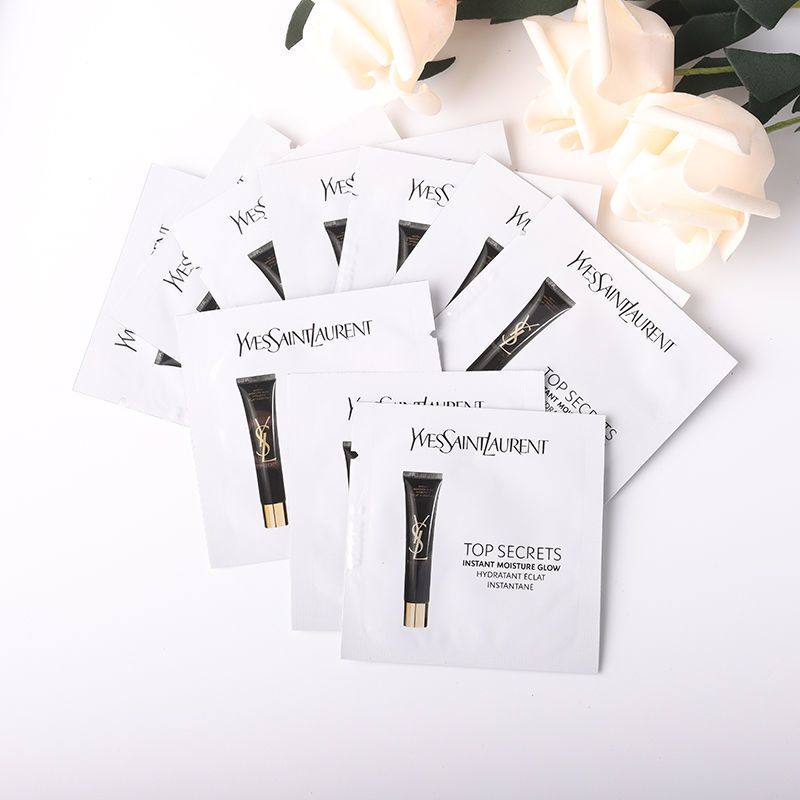 YSL圣罗兰黑丝缎妆前乳亮颜亮肌乳1ml*5片体验装