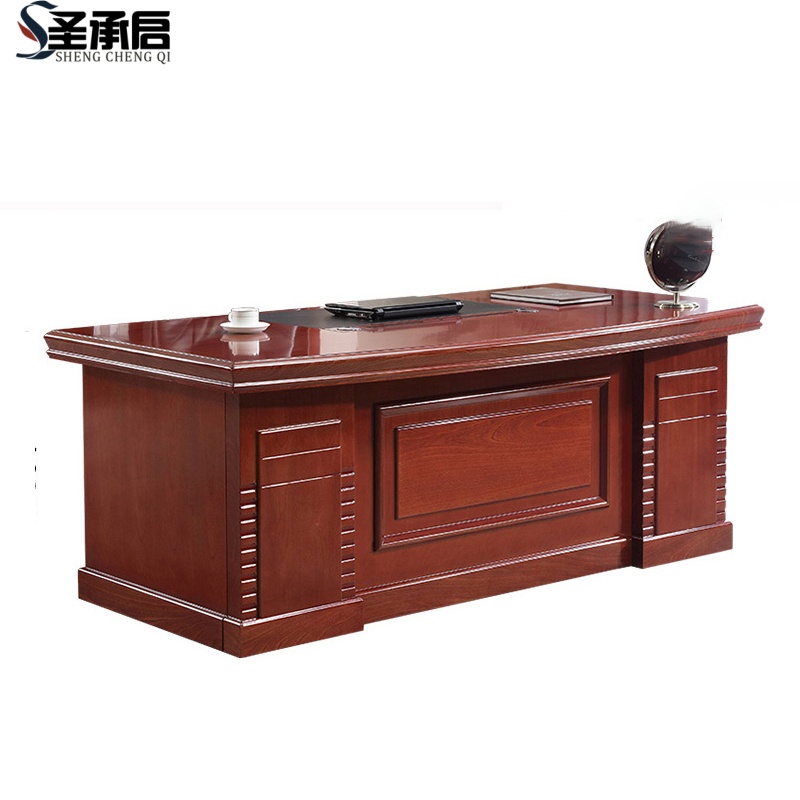 圣承启 实木办公桌 2.4米含椅张高清大图