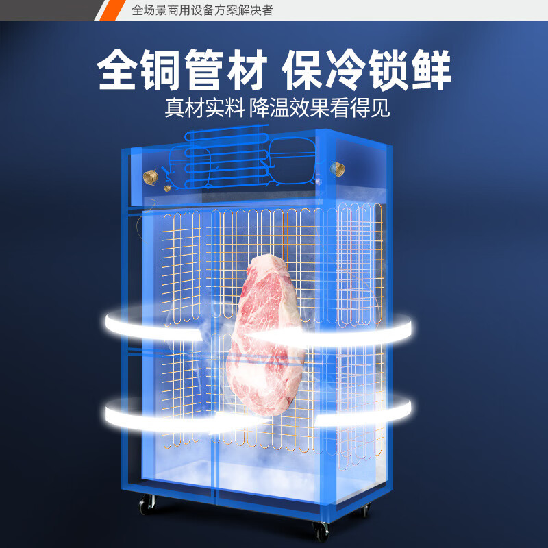星星优品 1390升六门全冷冻厨房冰箱 立式单温冷冻冷柜 单温商用冰箱不锈钢冷冻保鲜柜 全铜管制冷 BD-1490TA