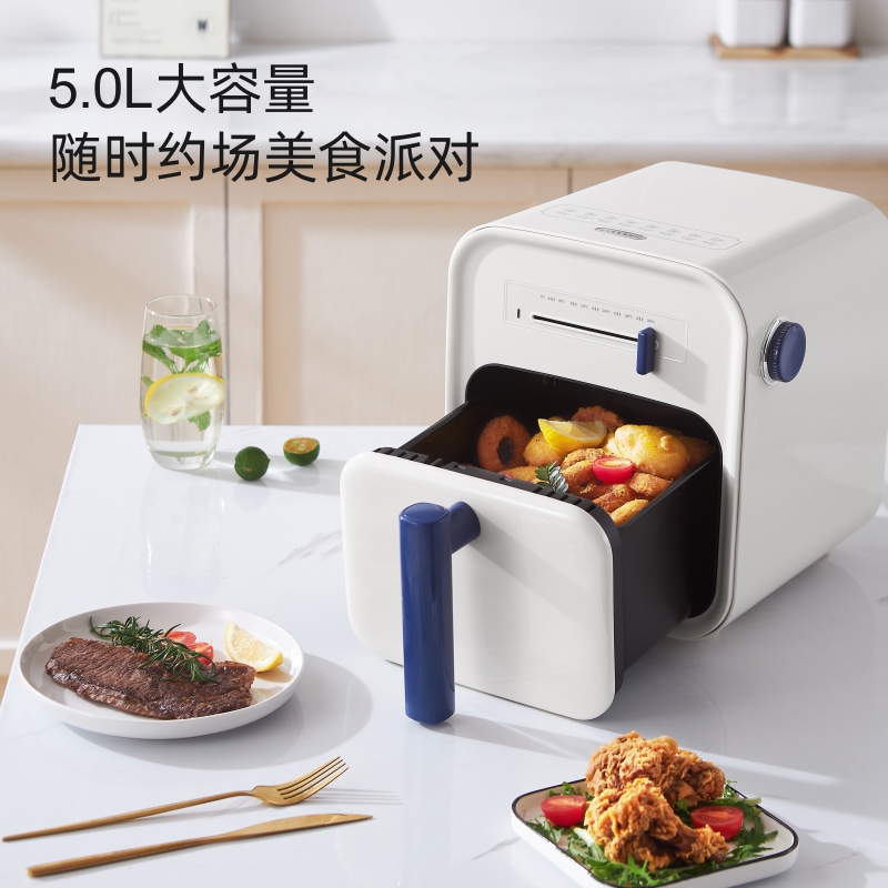 SCHNEIDER施耐德空气炸锅烹炸轻脂 分离式独立控温3D循环热风烤薯条烘蛋糕不粘涂层易清洗SWK-XZL01 5L高清大图