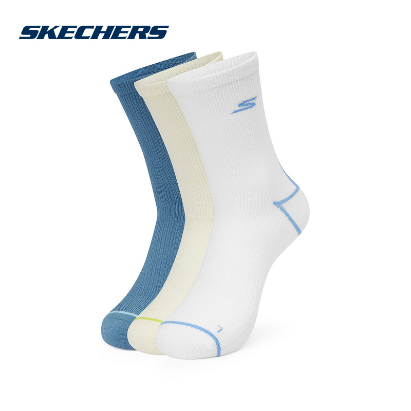 SKECHERS2024年夏季男女同款休闲中筒袜运动袜 P224U014/0443
