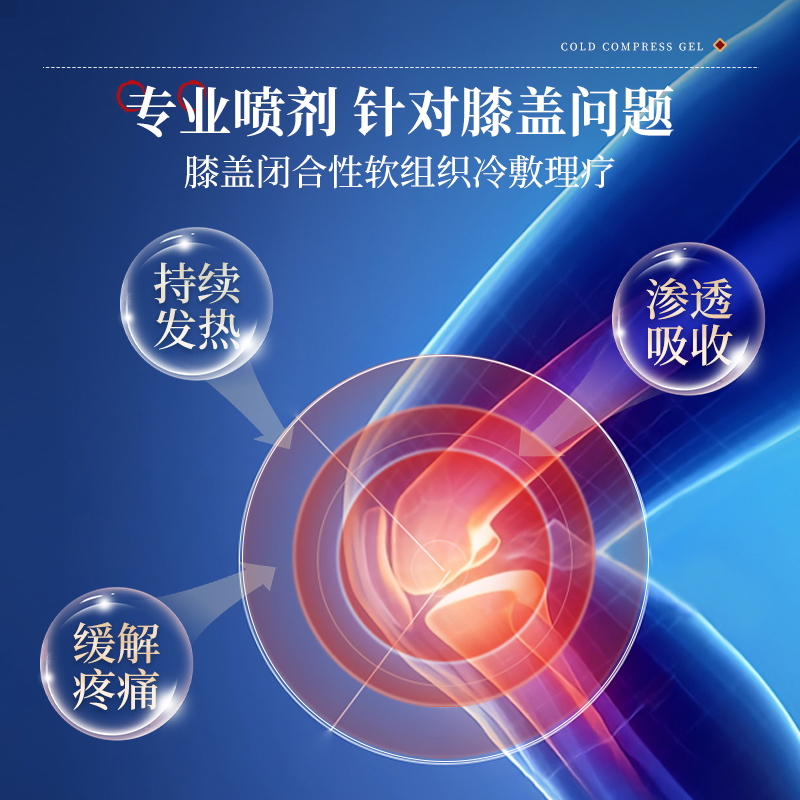 [1盒装]宝元堂膝盖喷剂疼痛部位型冷敷凝胶喷雾膝盖冷敷凝膏 医用同款 膏药高清大图