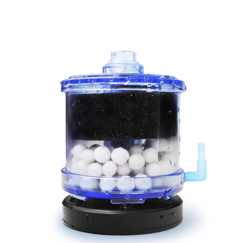 反气举水妖精 鱼缸反气举生化过滤器吸便器 陶瓷 圆形鱼缸过滤器高清大图