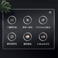 美的蒸汽洗集成灶一体灶家用智能家电灶下排烟抽油烟机燃气灶D15(天然气)