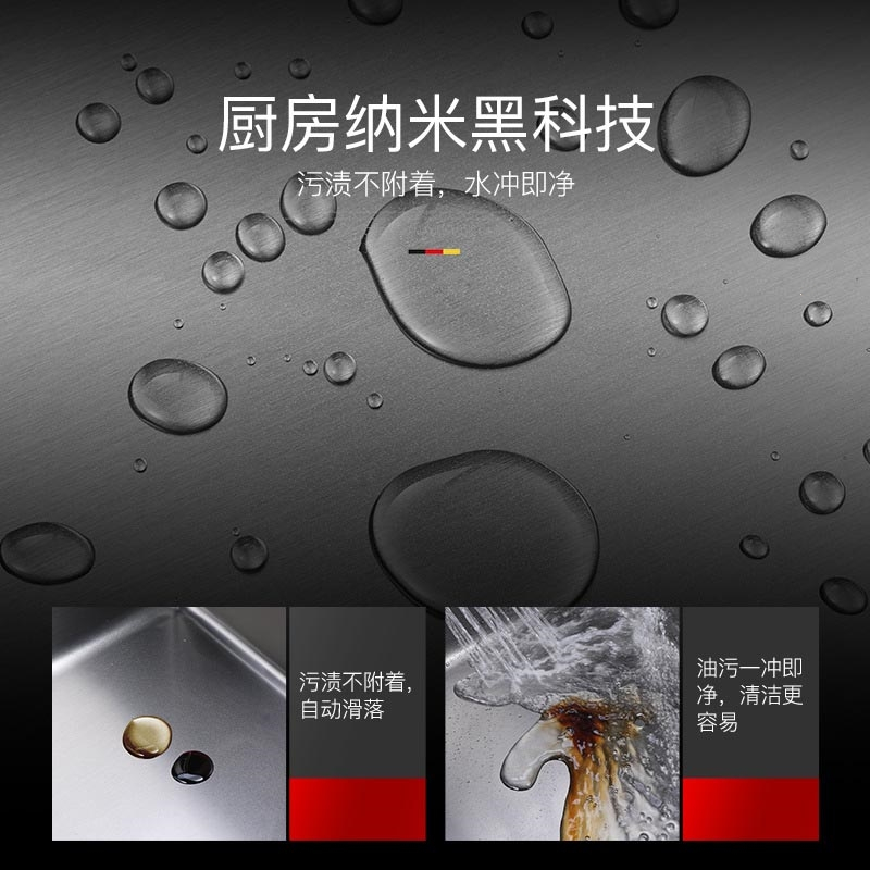 古达洗菜盆单槽水槽厨房洗碗槽不锈钢三孔台下盆洗菜池