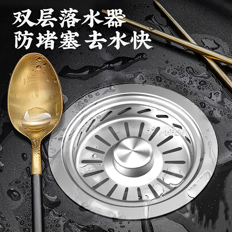 箭牌(ARROW)厨盆水槽 纳米石英石水槽单槽 洗碗槽 厨房洗菜盆 冷热水龙头 水龙头 纳米石英石水槽单槽 水槽
