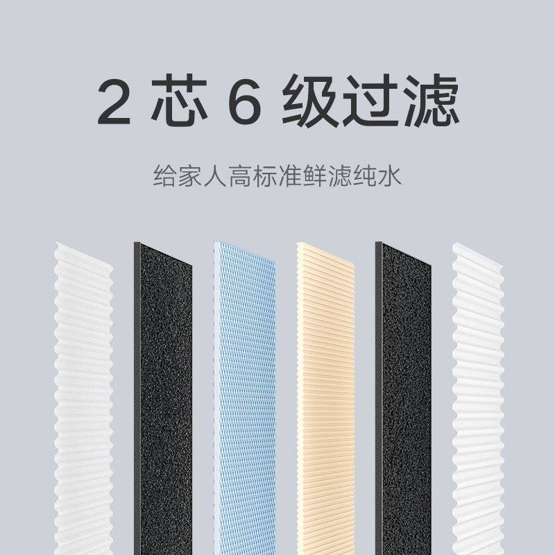 小米(mi)净水器家用直饮厨下式厨房净水机400加仑大流量即滤即饮无罐反渗透纯水机H400G