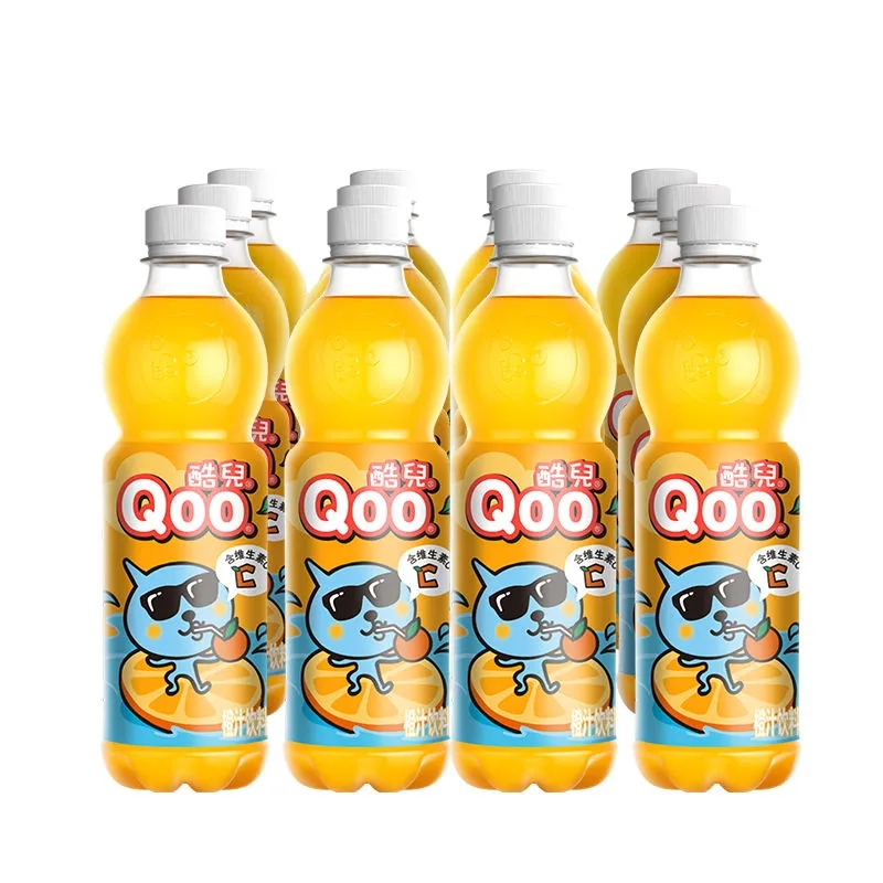 可口可乐品牌 酷儿橙味450ml/瓶 橙汁果汁饮料整箱