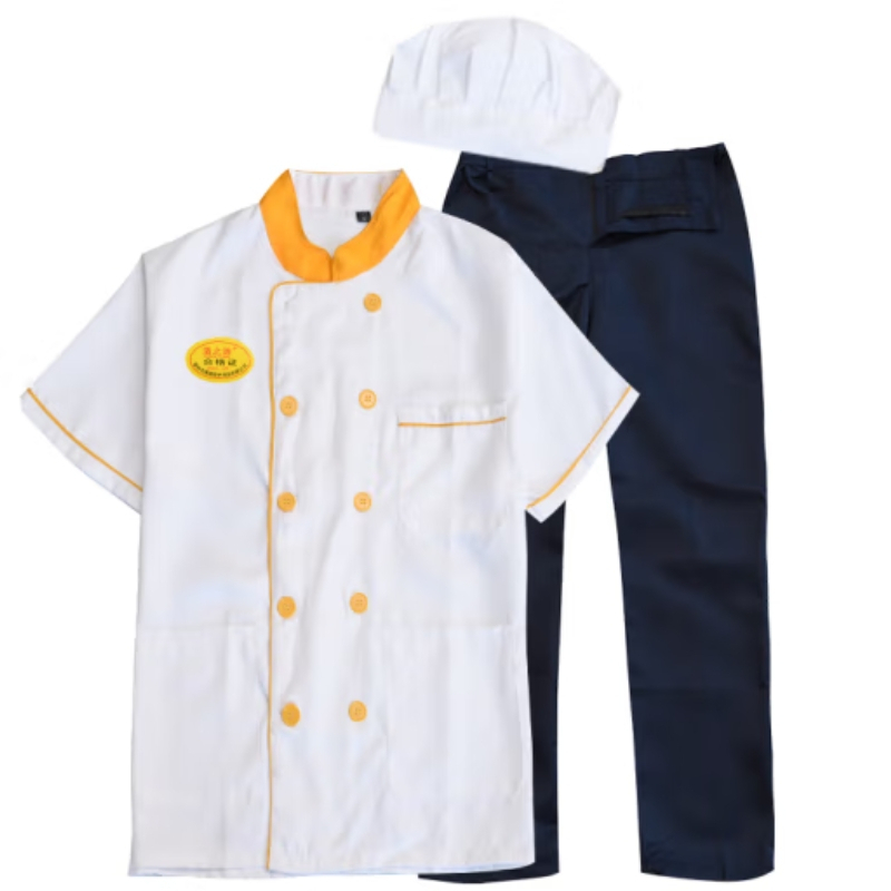 盾之源 厨师服 棉布 套 短袖L165-170高清大图