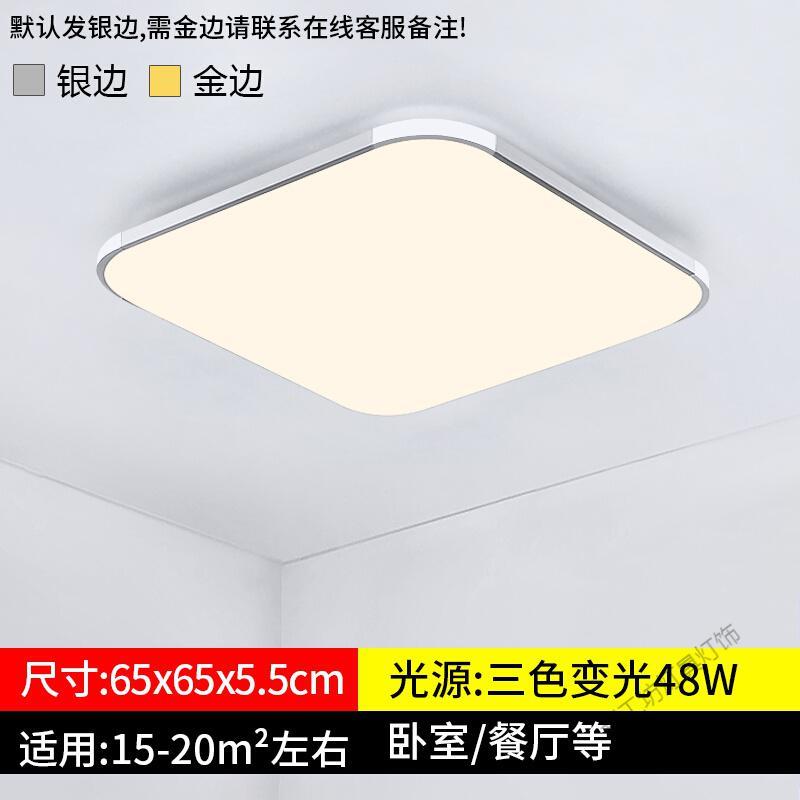 苏宁放心购 遥控大气吸顶灯led卧室灯简约现代长方形灯具阳台房间客厅灯